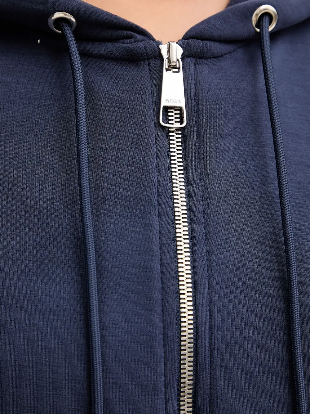 Hugo Boss Zip-up Hoodie In Blue