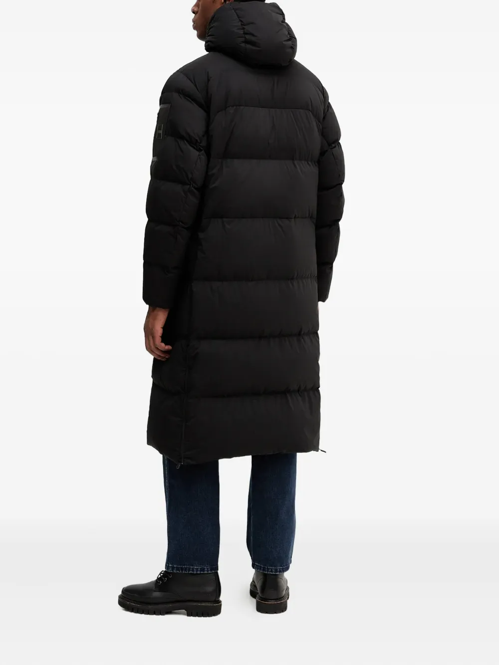 Hugo Boss Riplite Coat Hd Long-sleeve Coat In Black