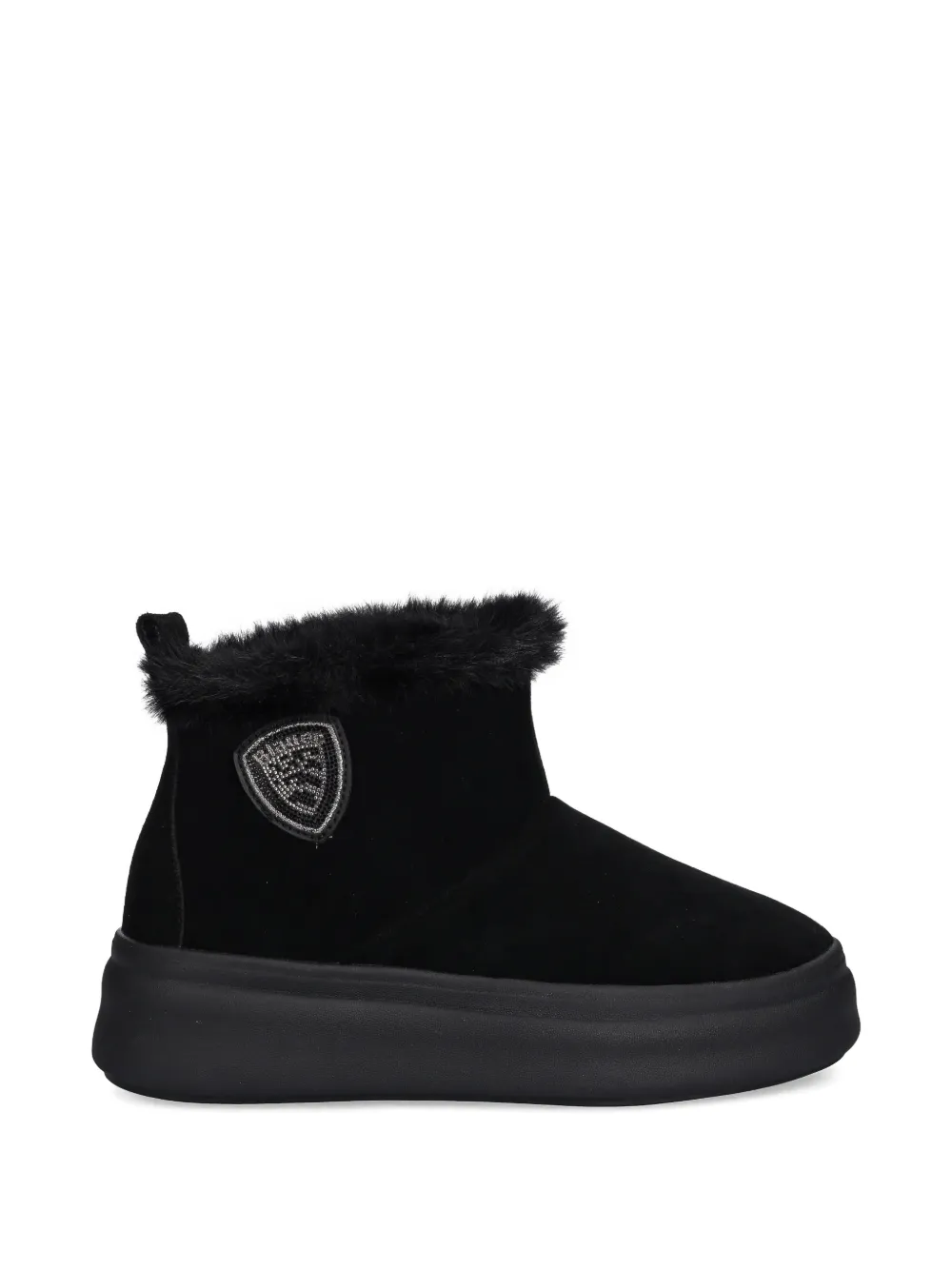 Blauer Emery02 emblem faux-fur boots Zwart