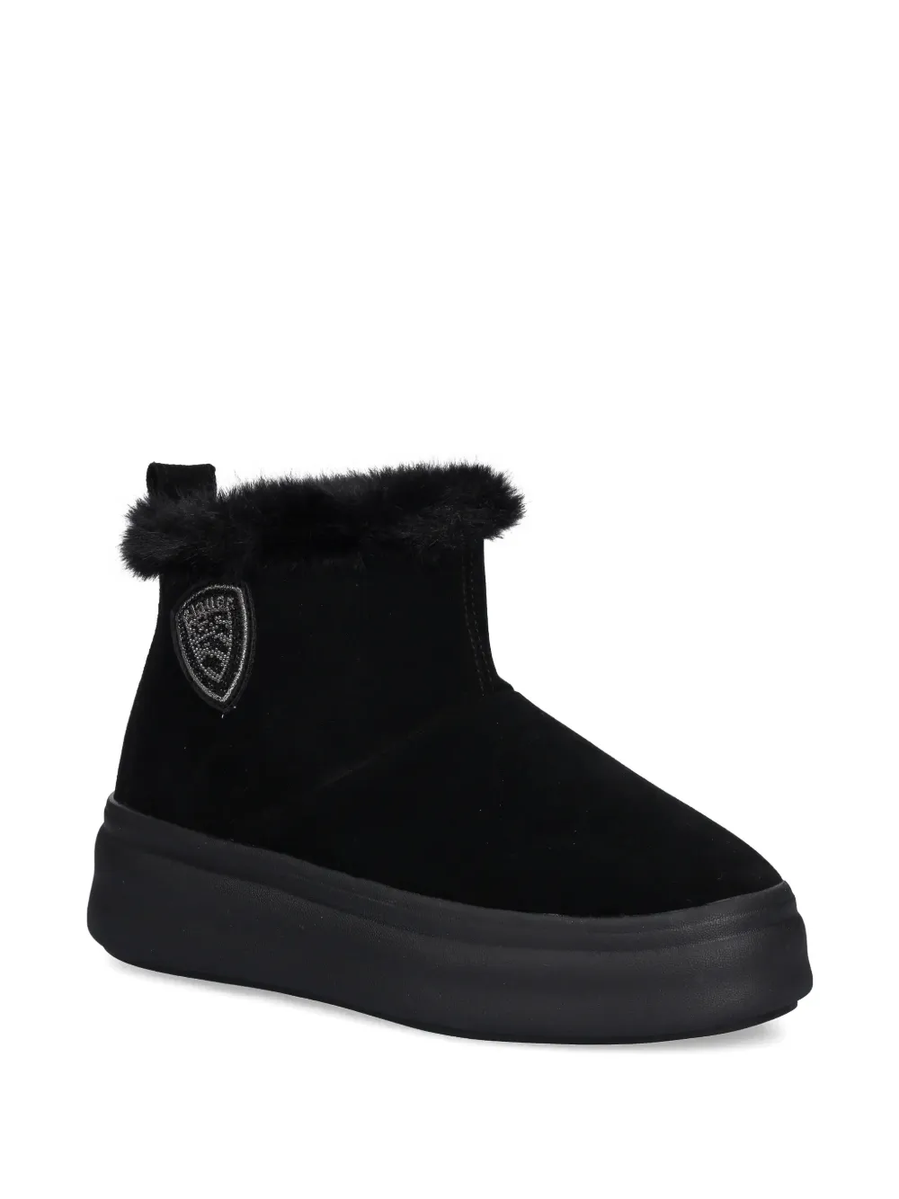 Blauer Emery02 emblem faux-fur boots Zwart