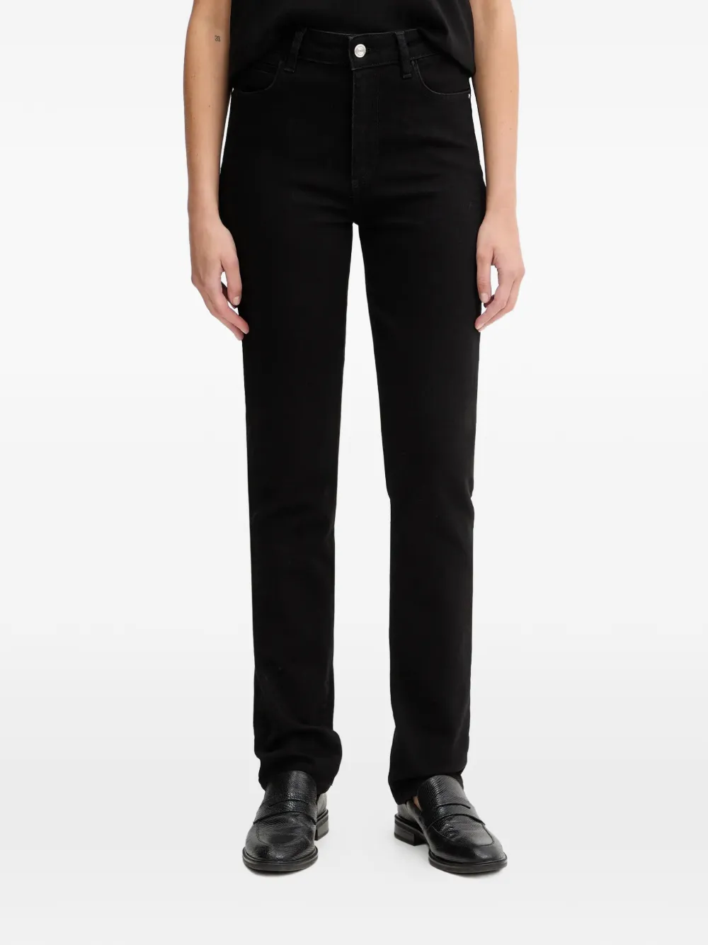 BOSS logo-detail jeans - Schwarz