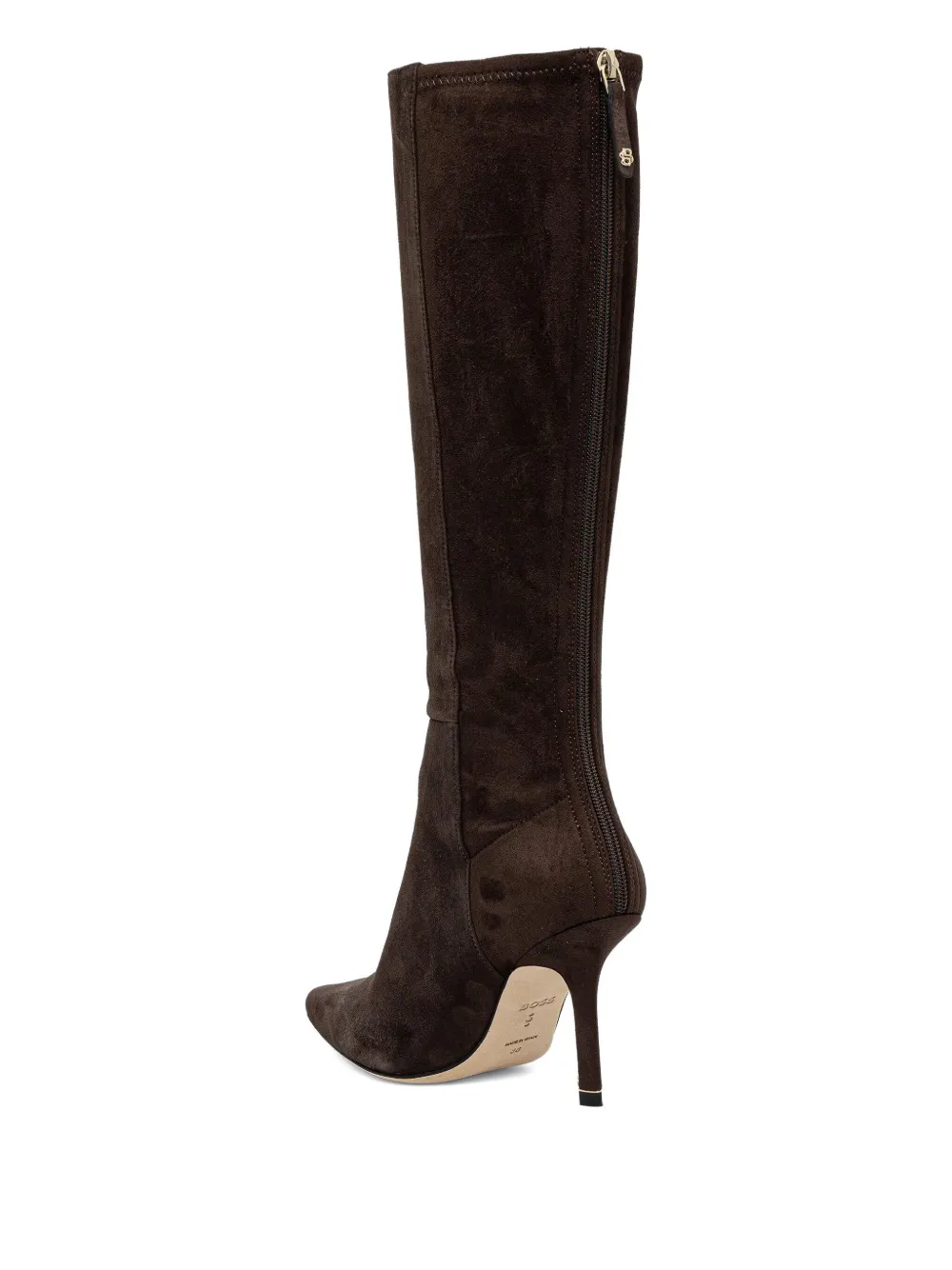 BOSS 95 mm laarzen met puntige neus Bruin