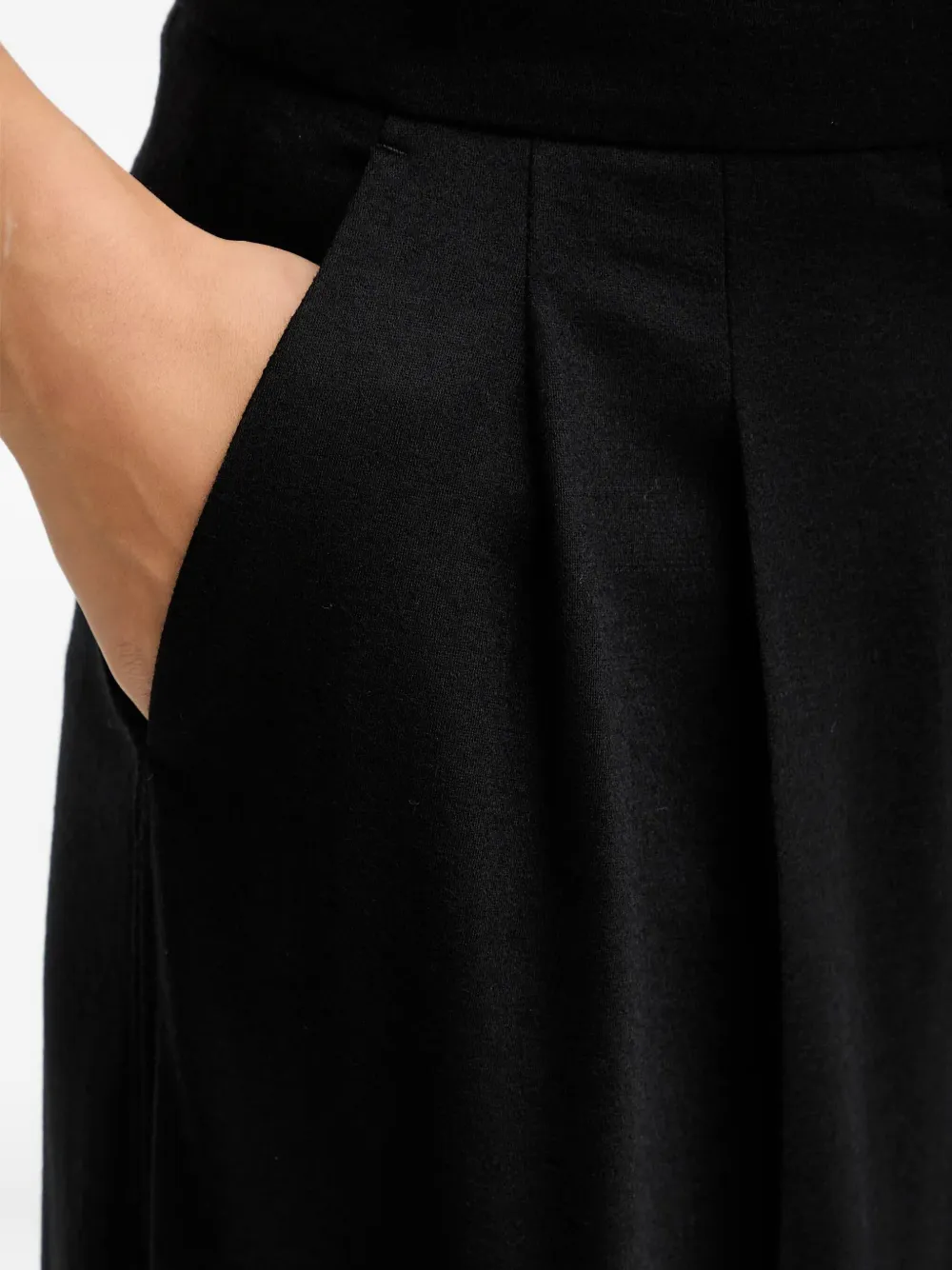 BOSS Broek met omgeslagen pijpen Zwart