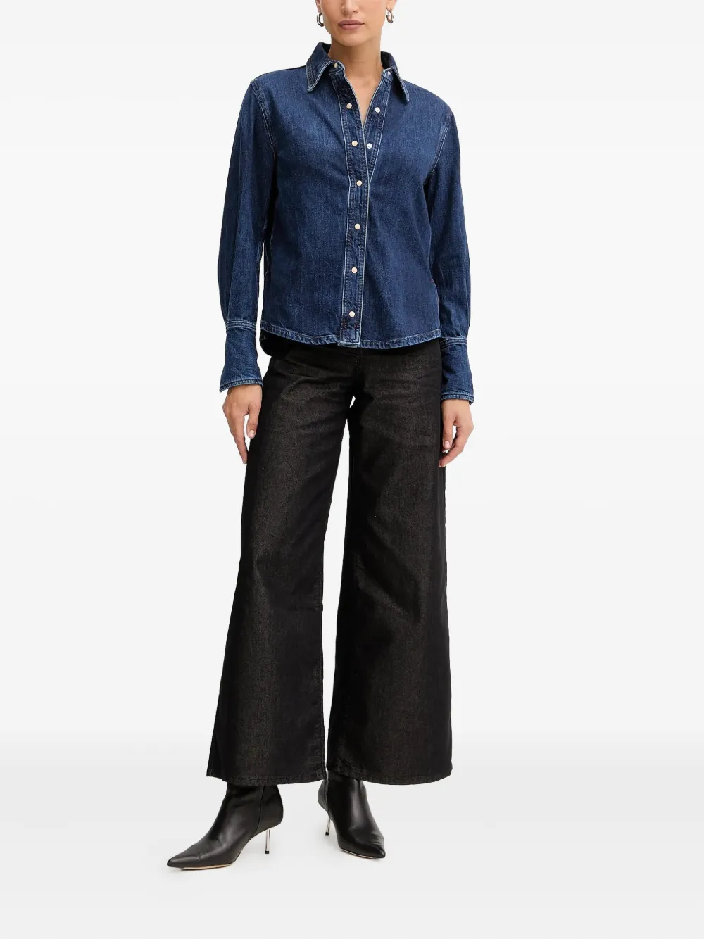 BOSS button fastening shirt - Blauw