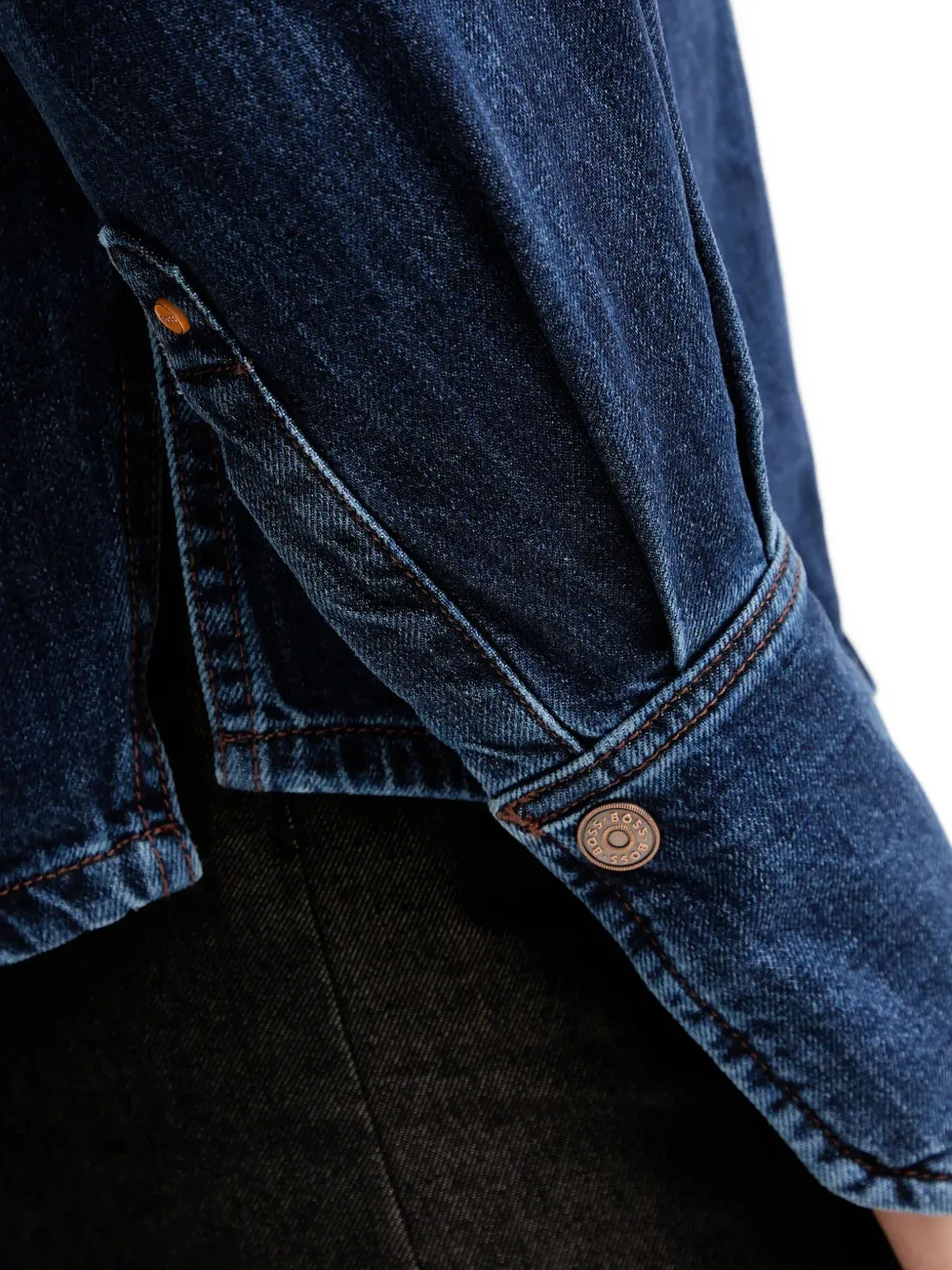 BOSS Blouse met knoopsluiting Blauw