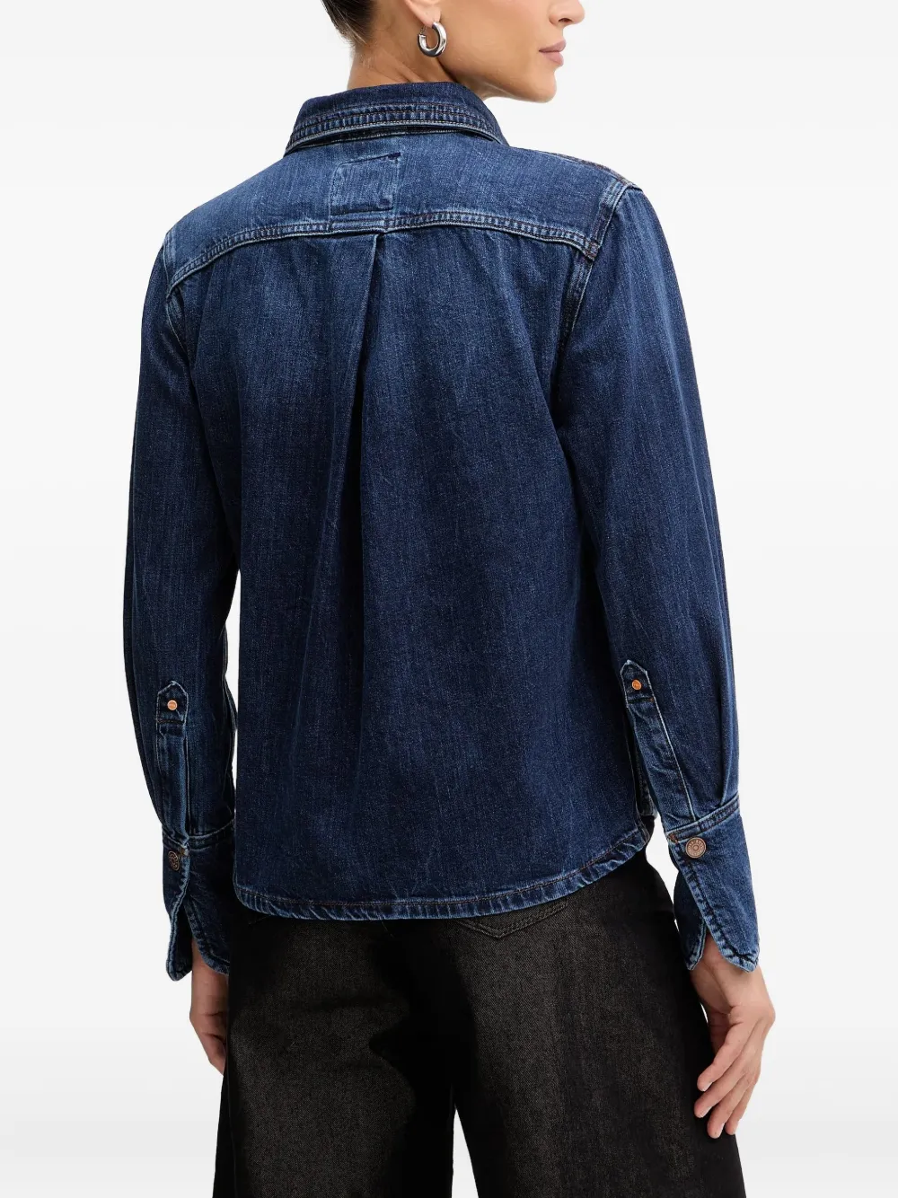 BOSS Blouse met knoopsluiting Blauw