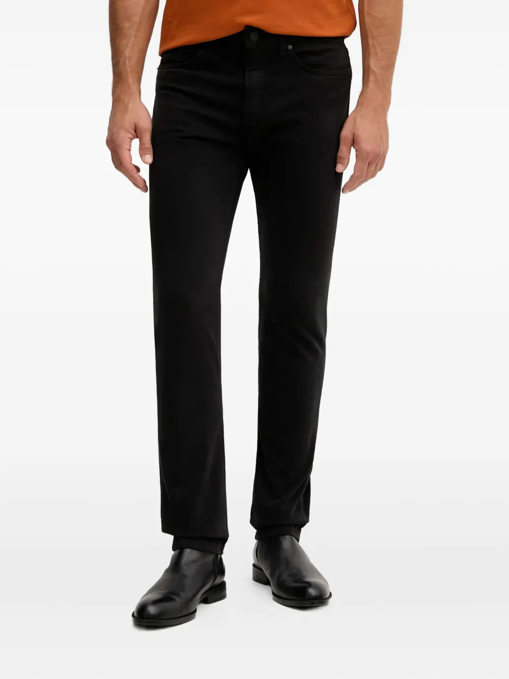 BOSS logo-patch slim trousers...