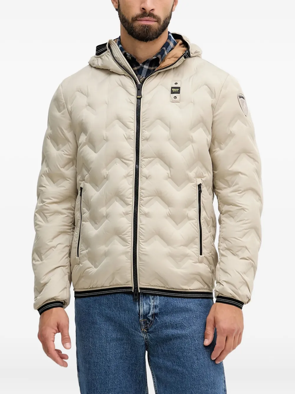 Blauer hooded jacket | tons neutres | Image 1