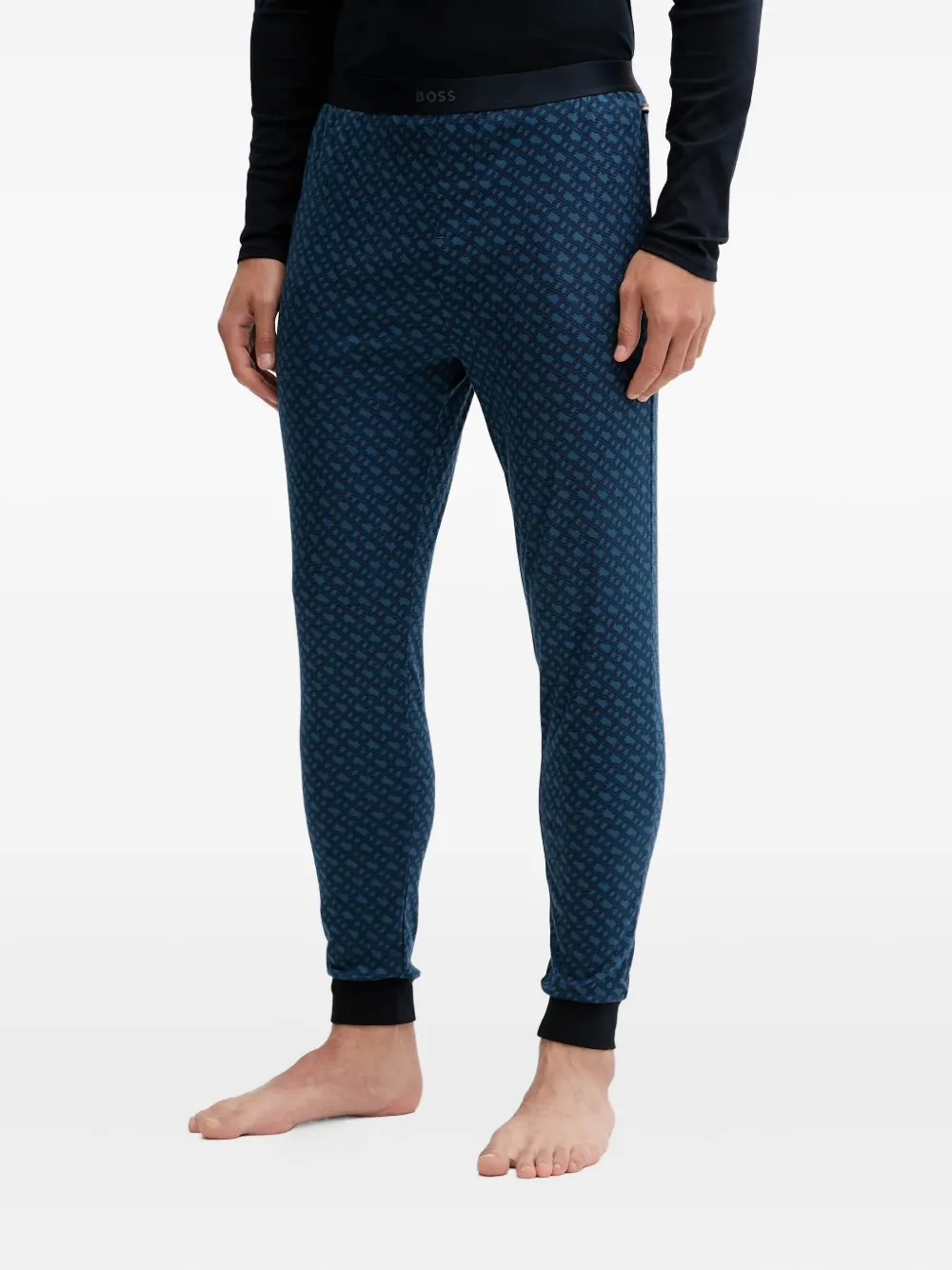 BOSS Pyjama met patroon Blauw