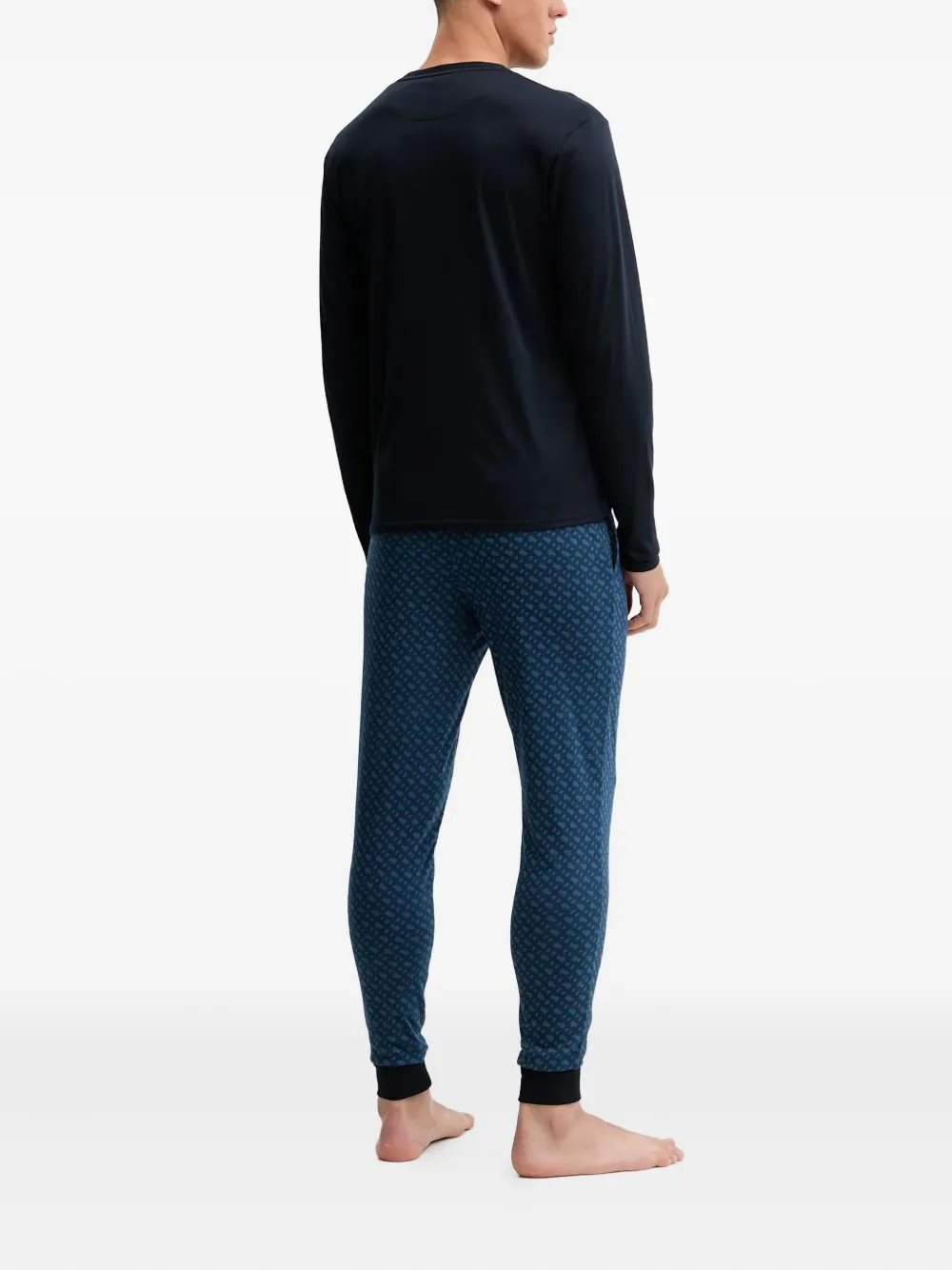 BOSS Pyjama met patroon Blauw