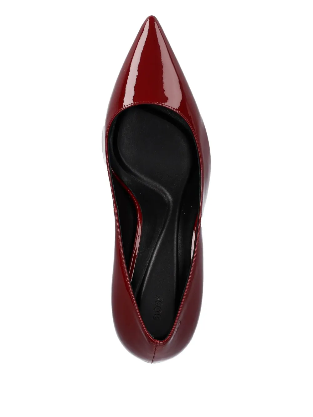 Hugo Boss 7mm Pointed-toe Pumps In Red