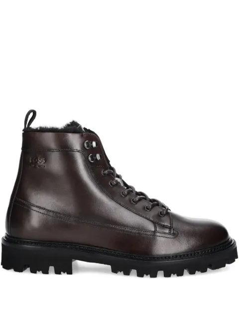 BOSS lace-up zip hiking boots
