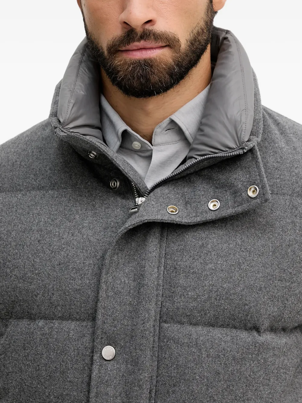 BOSS Drader jack met knopen Grijs