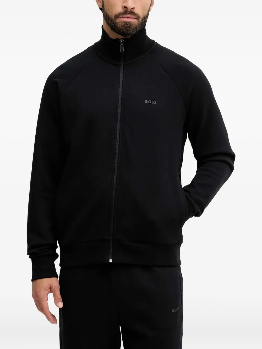 BOSS suéter con cierre | negro | Image 1