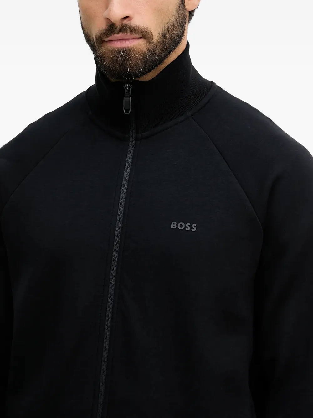 BOSS Trui met ritssluiting Zwart