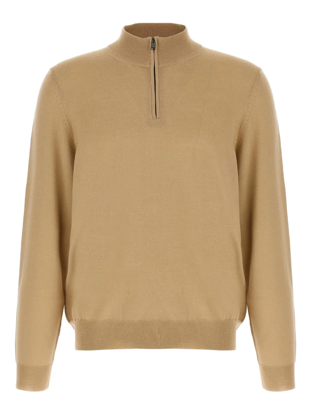 BOSS pull zippé à col montant | tons neutres | Image 1