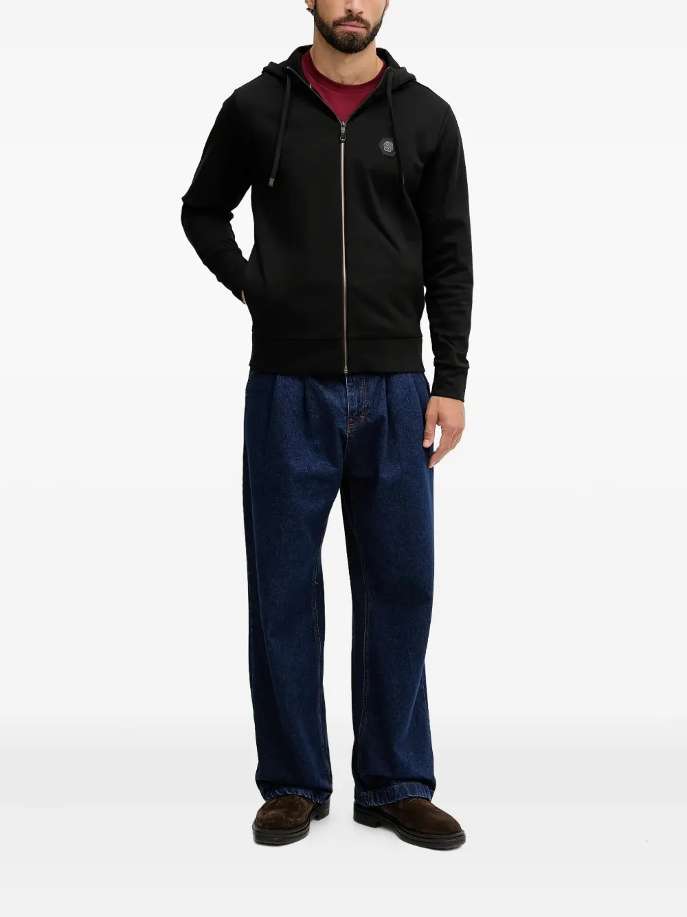 BOSS logo-detail zup-up hoodie | Hoodies | Image 2