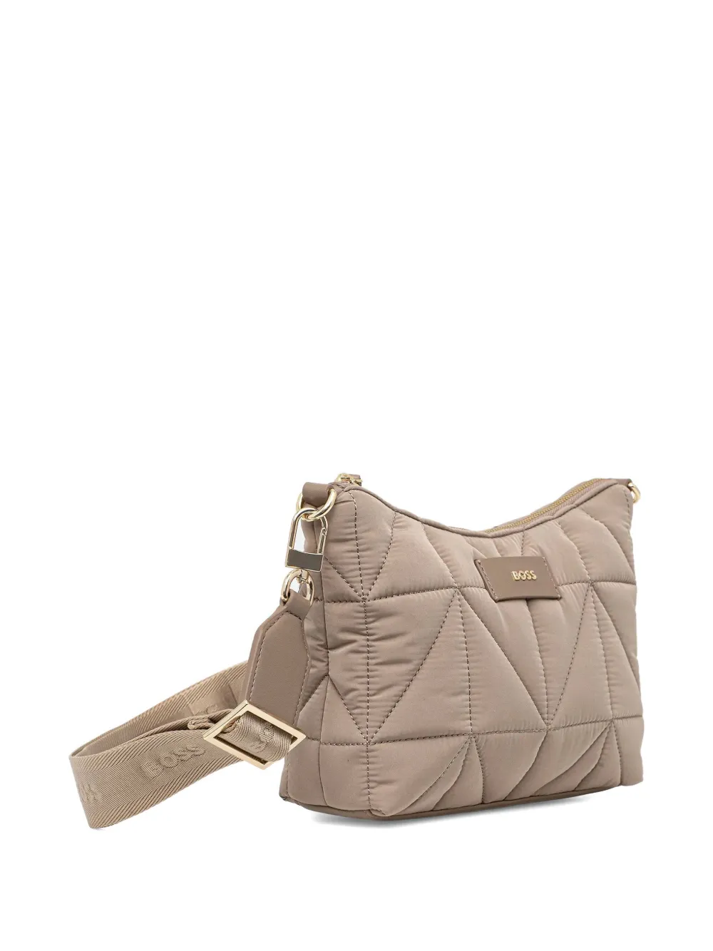 Hugo Boss Quilted Cross Body Bag In Neutral