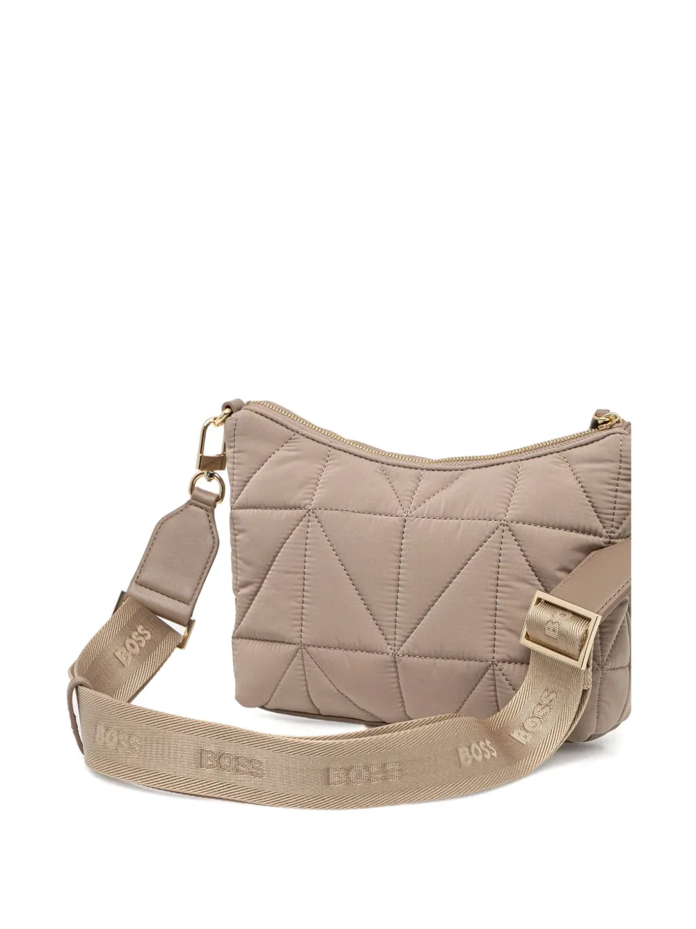 Hugo Boss Quilted Cross Body Bag In Neutral