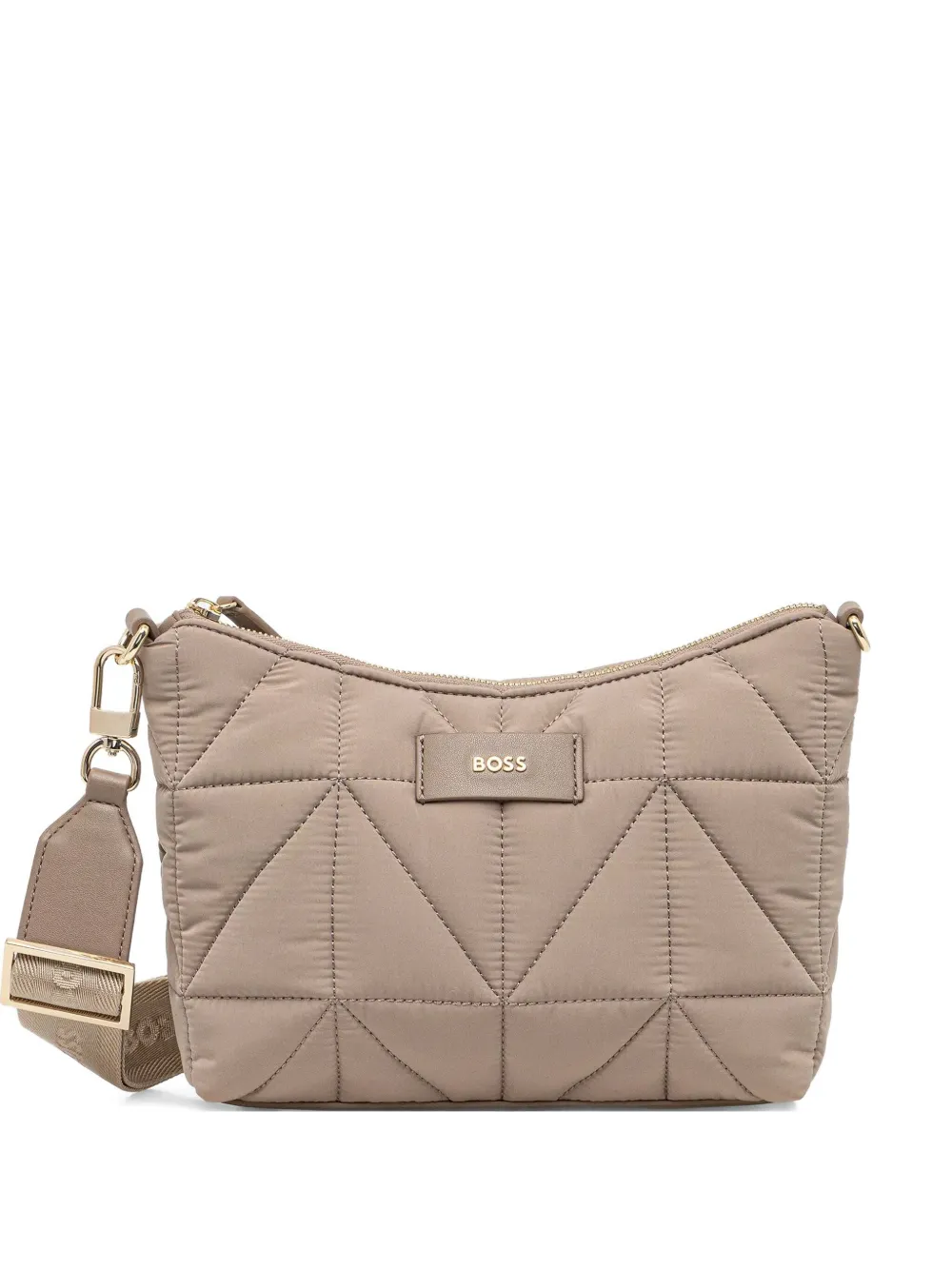 Hugo Boss Quilted Cross Body Bag In Neutral