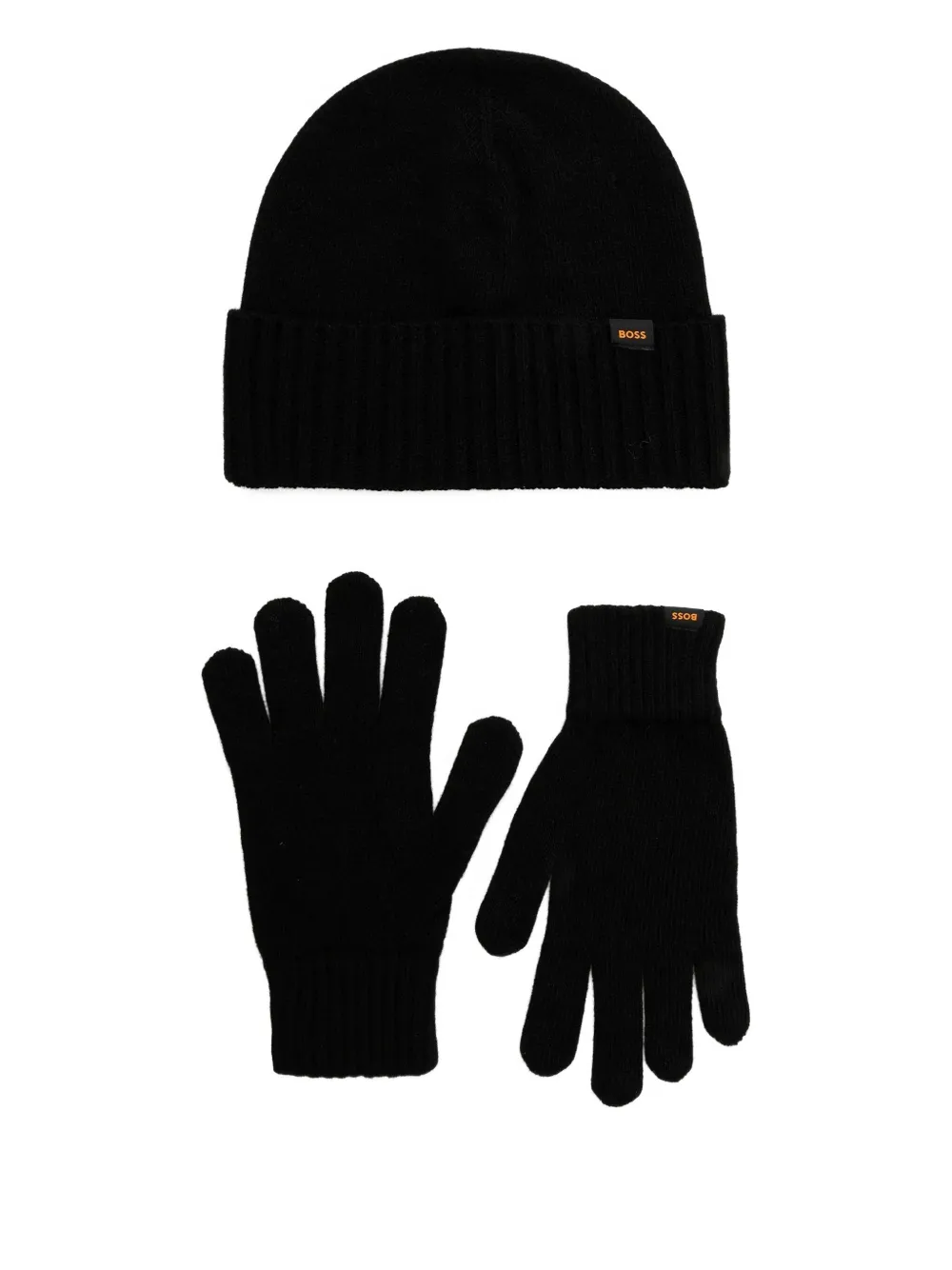 BOSS logo-patch hat & gloves set | Black | Image 1