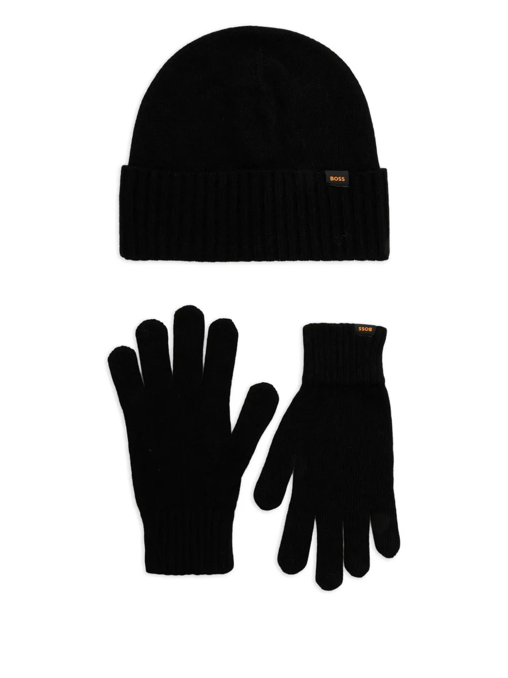 BOSS logo-patch hat & gloves set | Black | Image 1