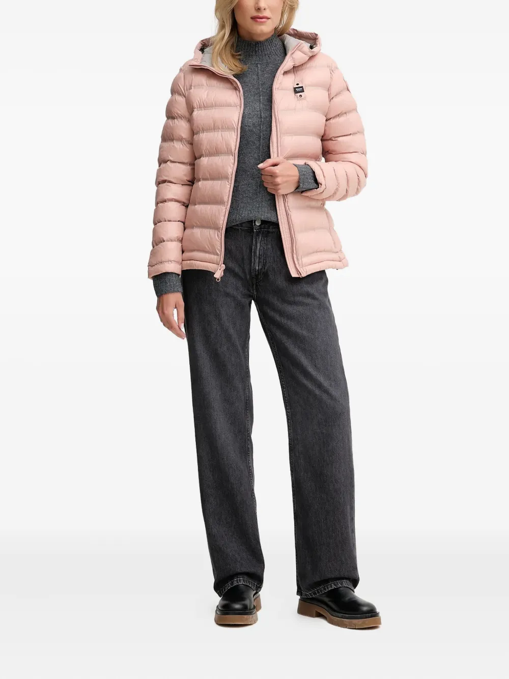Blauer Hooded-neckline Padded Jacket In Pink