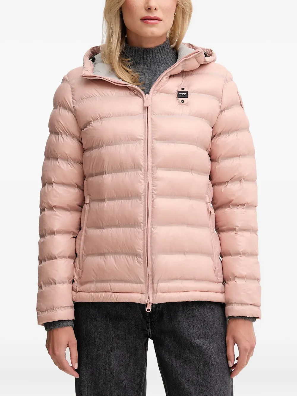 Blauer Hooded-neckline Padded Jacket In Pink