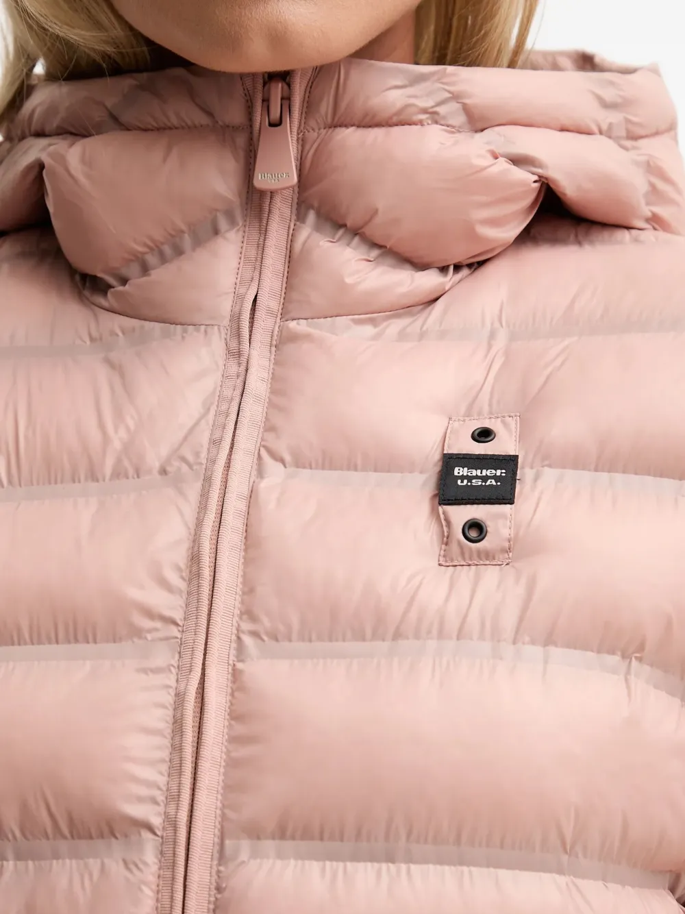 Blauer Hooded-neckline Padded Jacket In Pink