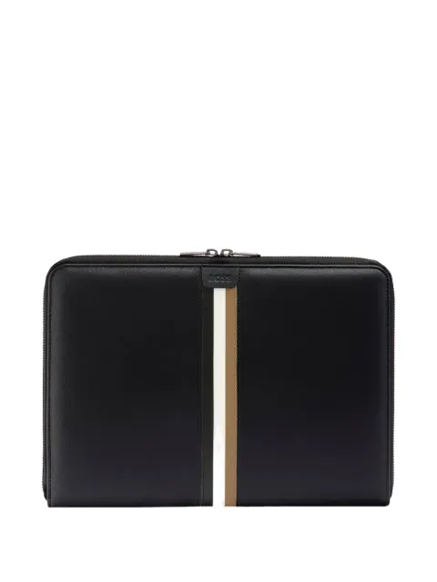 BOSS signature-stripe A4 conference folder