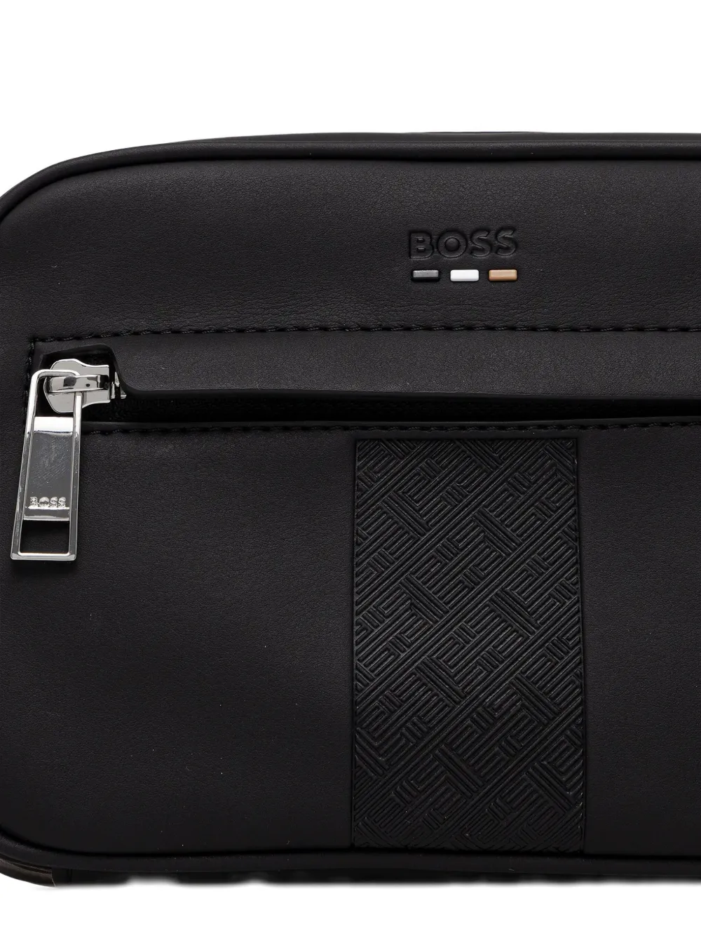 BOSS Messengertas met logodetail Zwart