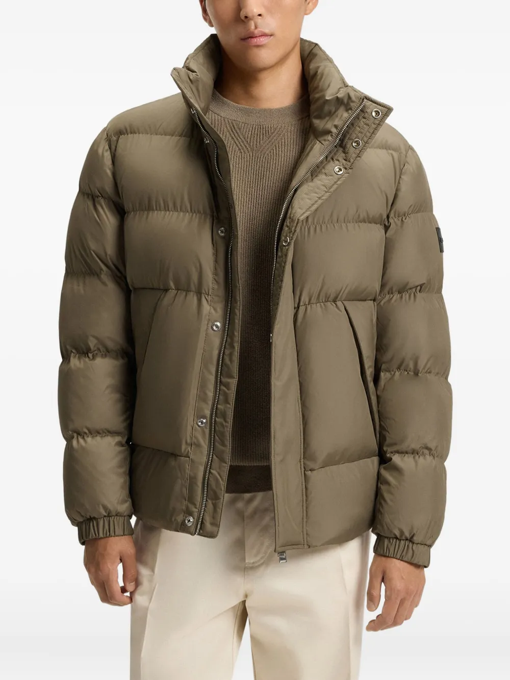 BOSS Corbinian5 jack met capuchon Bruin