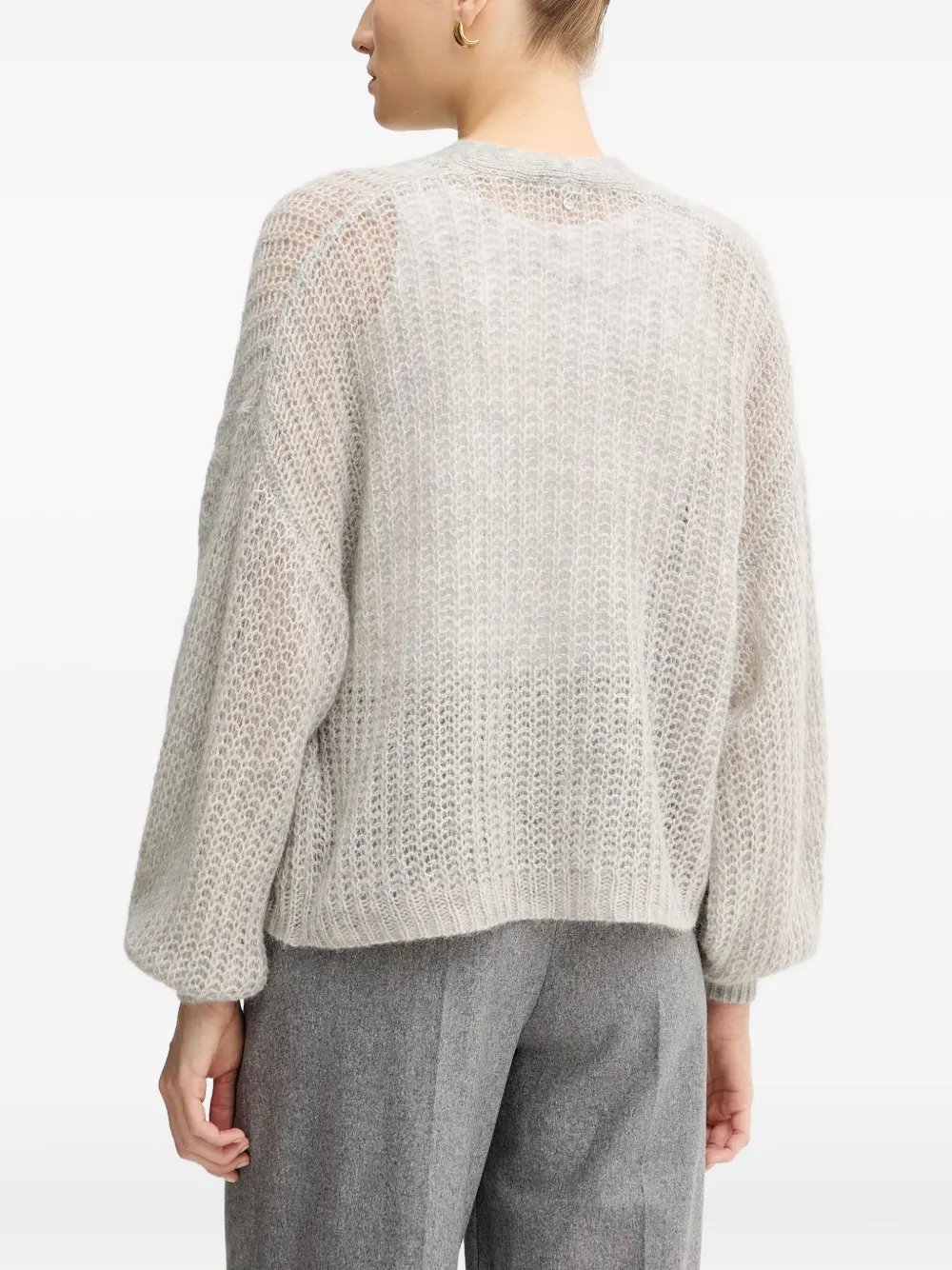 Hugo Boss Open-front Cardigan In Neutral