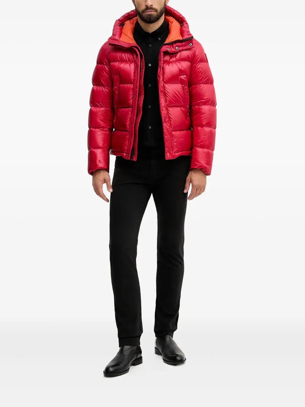 BOSS Overhemd met geborduurd logo en knopen - Zwart