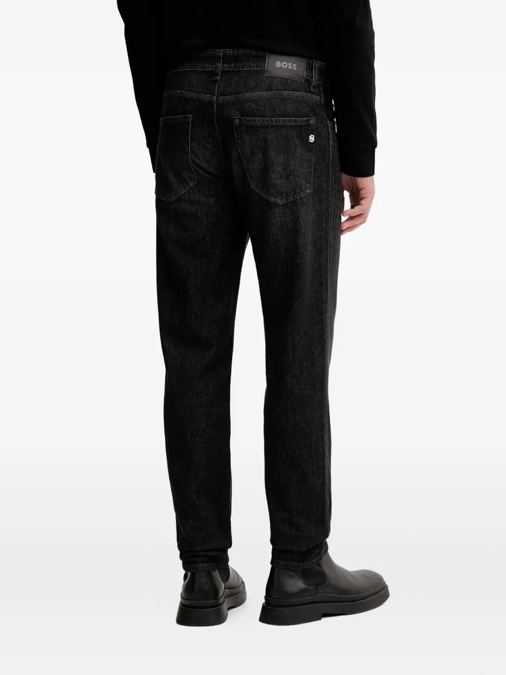 BOSS Jeans met logopatch Zwart