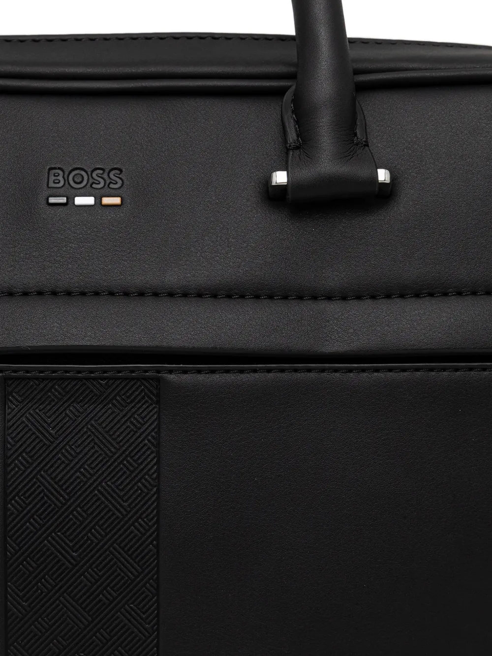 BOSS Laptoptas met textuur Zwart