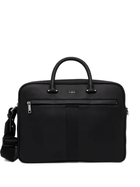 BOSS textured laptop bag