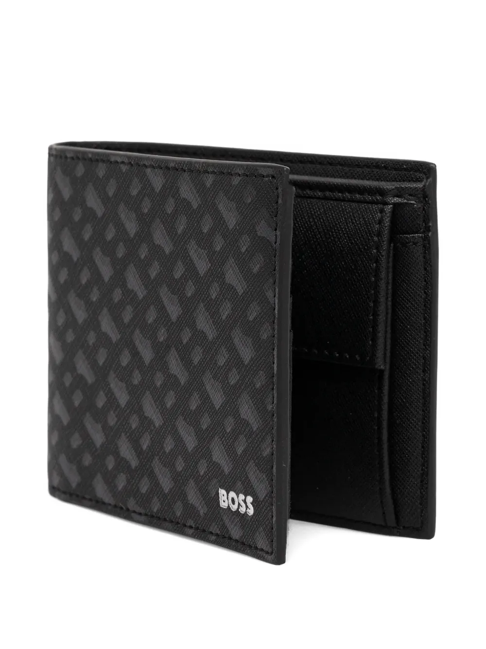 Hugo Boss Logo-embossed Wallet In Black