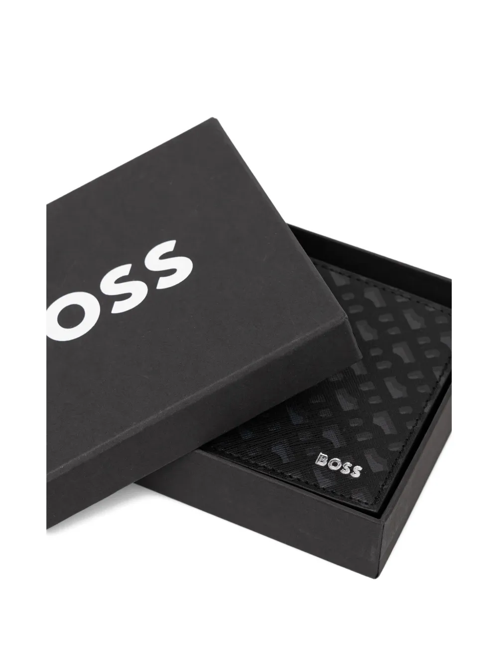 Hugo Boss Logo-embossed Wallet In Black