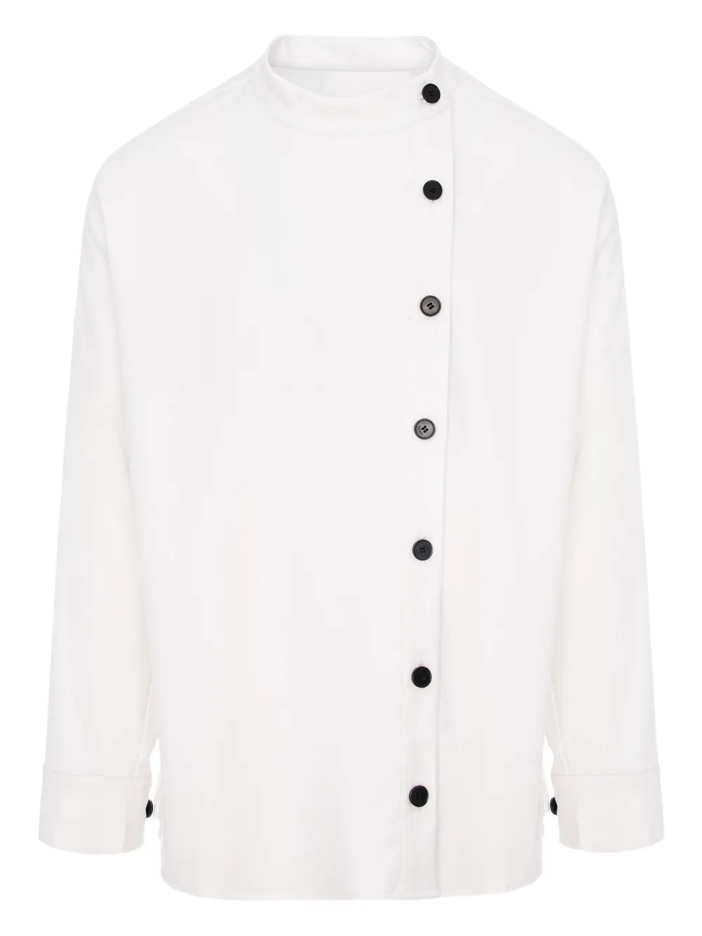 HAMZA button band-collar shirt | ホワイト | Image 1