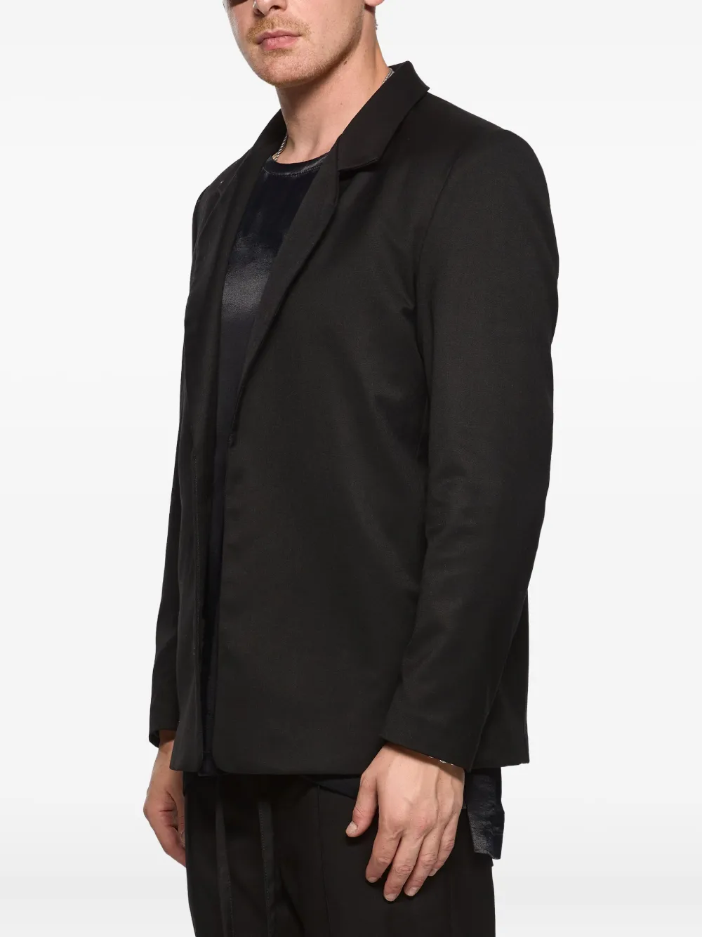 Hamza Thom Collared Jacket In Black