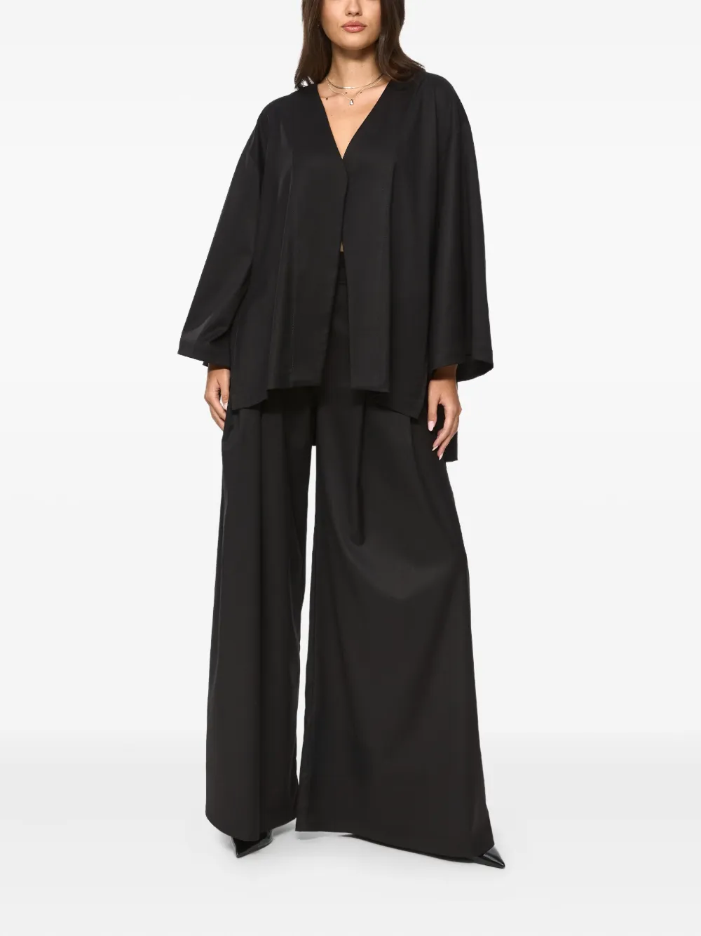 HAMZA Kimi jack met wijde mouwen Zwart