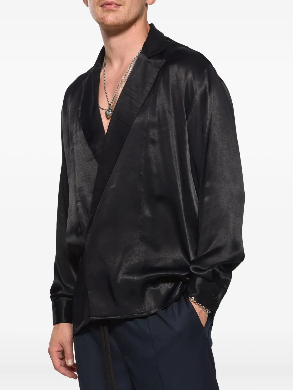 Hamza Thom Jacket In Black