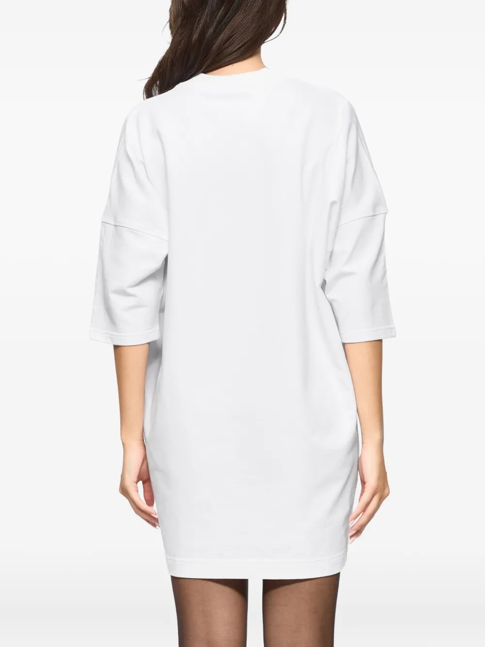 HAMZA Gestreepte mini-jurk Wit