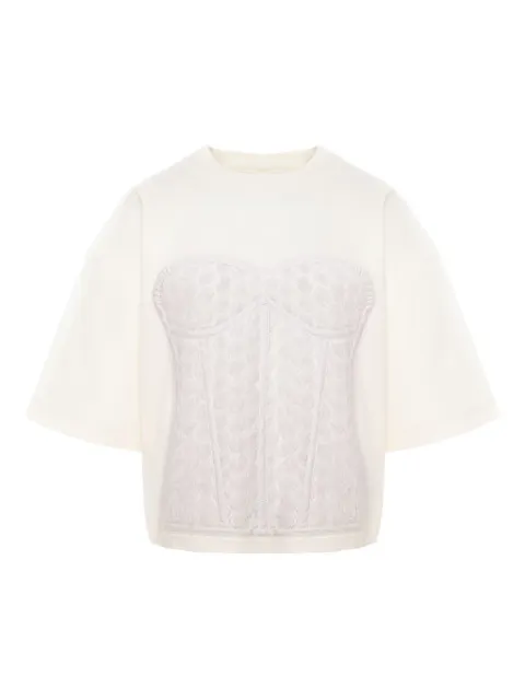 HAMZA corset-panel T-shirt