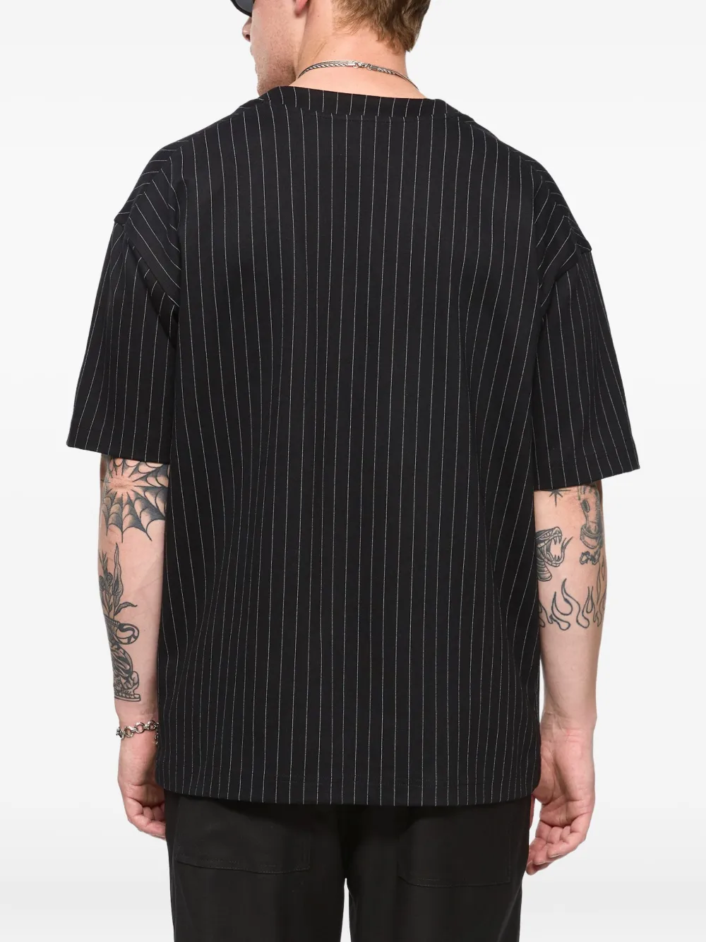 Hamza Striped T-shirt In Black