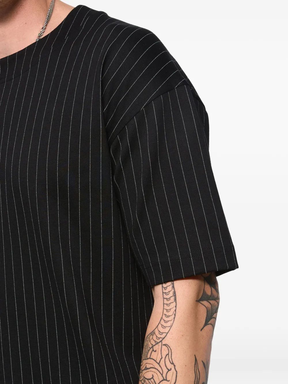 Hamza Striped T-shirt In Black