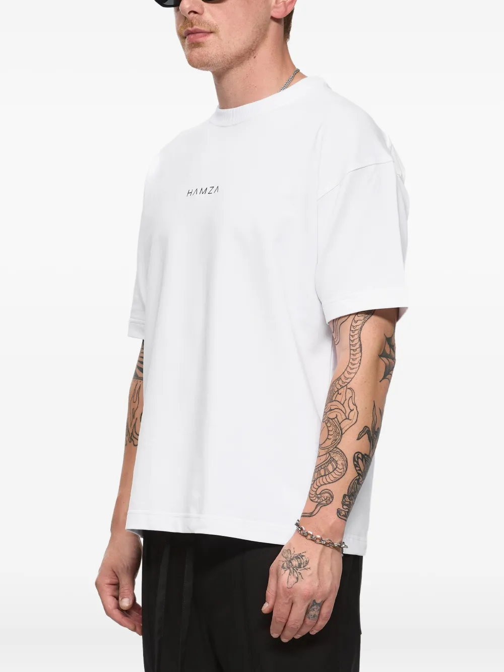 Hamza Riyad T-shirt In White