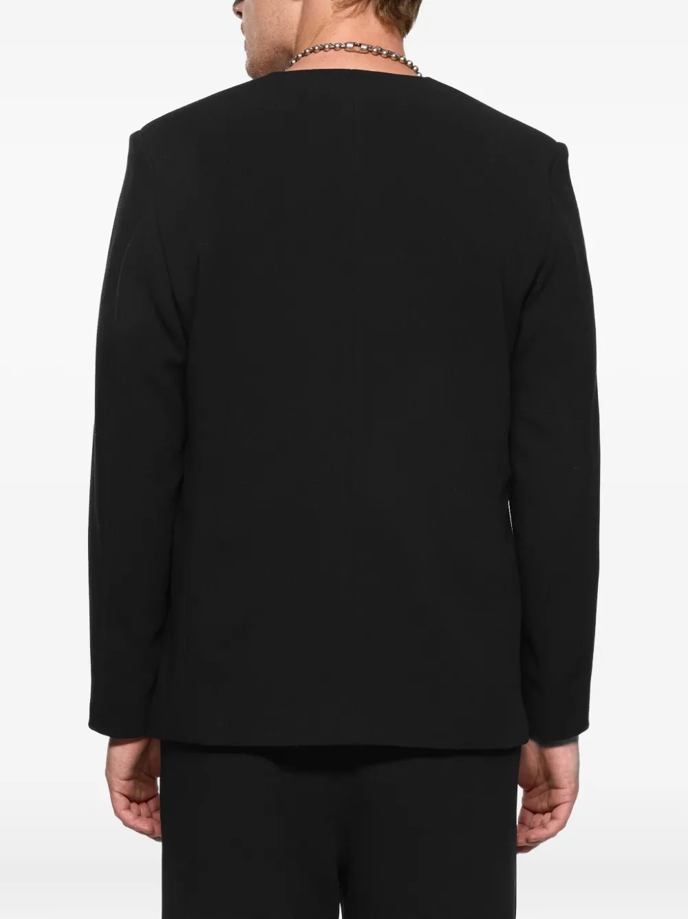 Hamza V-neck Jacket In Black