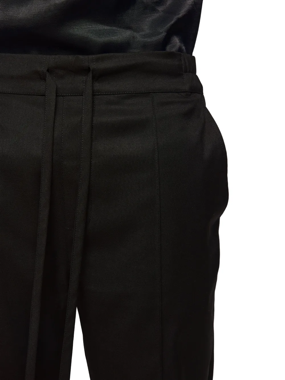 Hamza Drawstring Panelled Trousers In Black